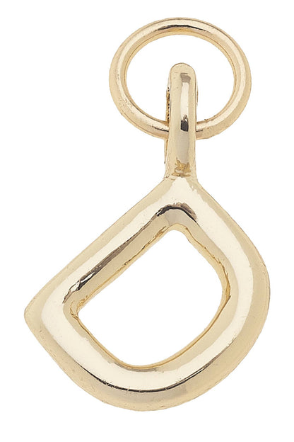Mini Initial Charm in Shiny Gold