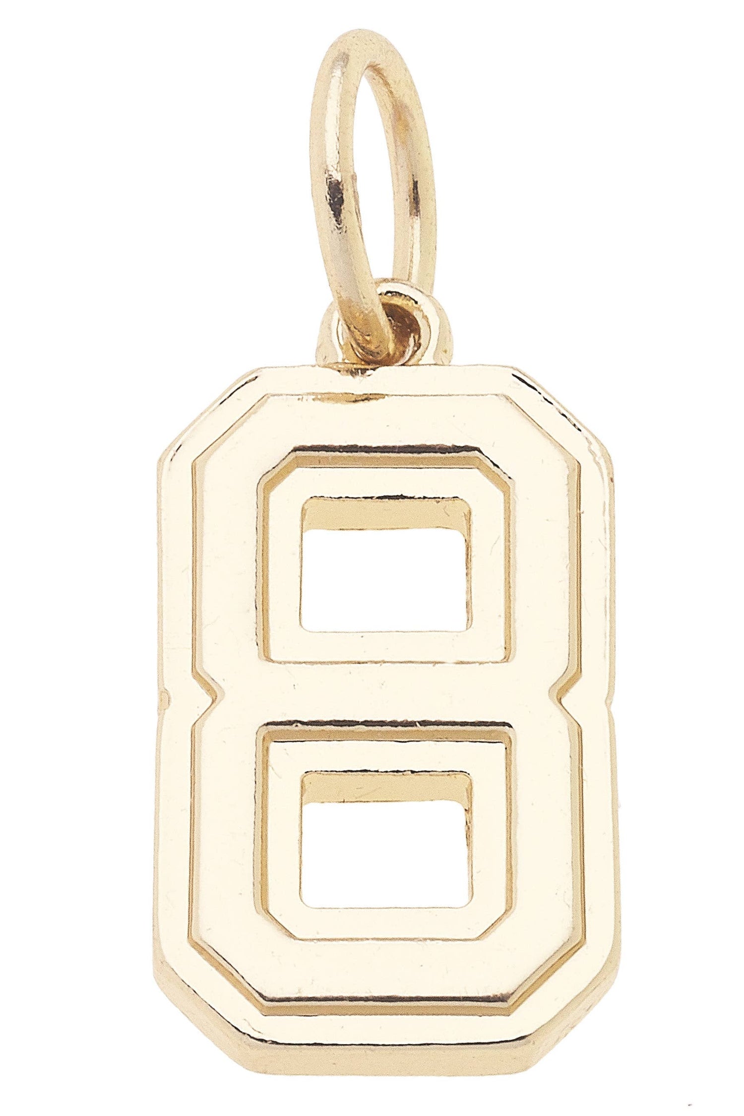 Number Charm in Shiny Gold