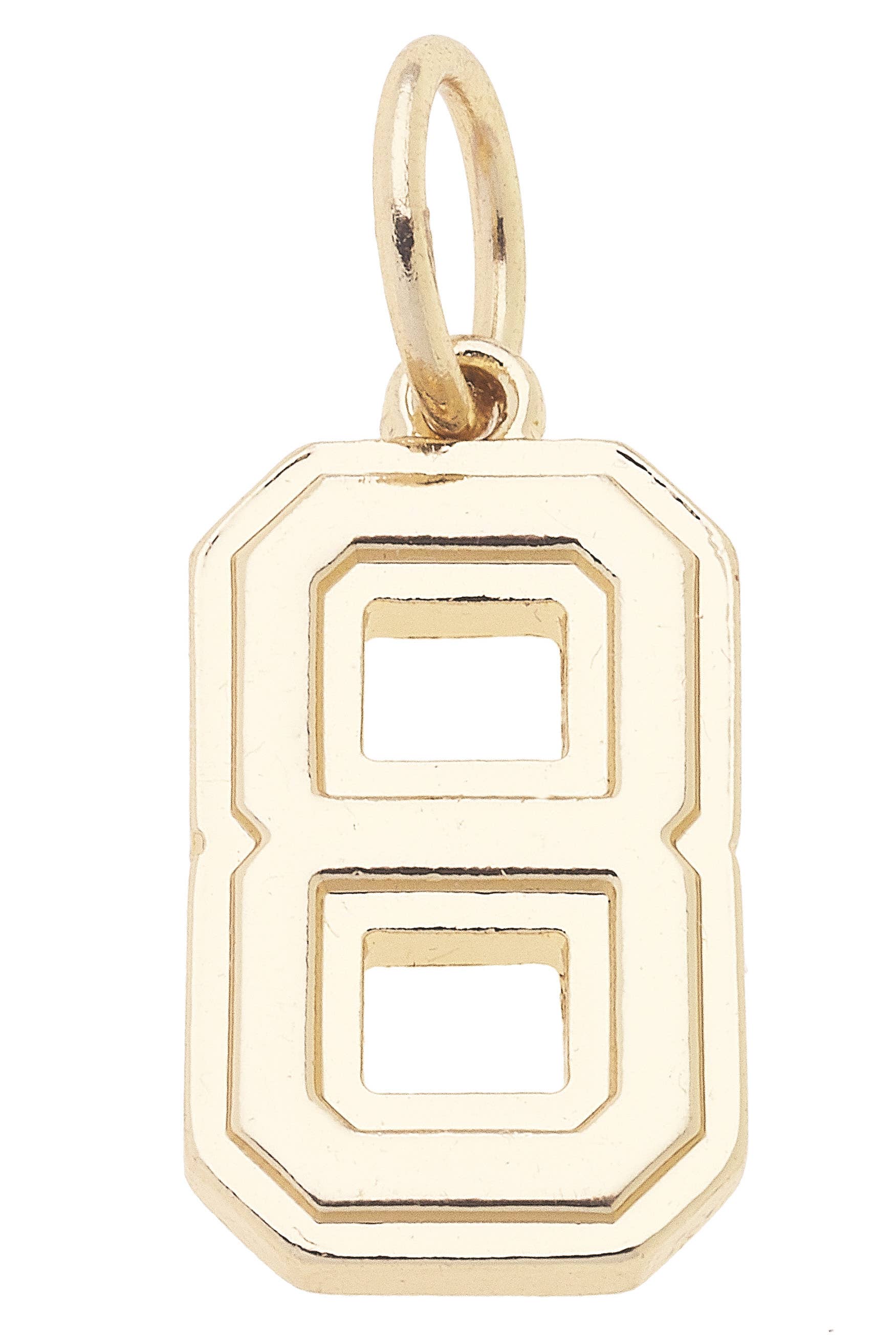 Number Charm in Shiny Gold
