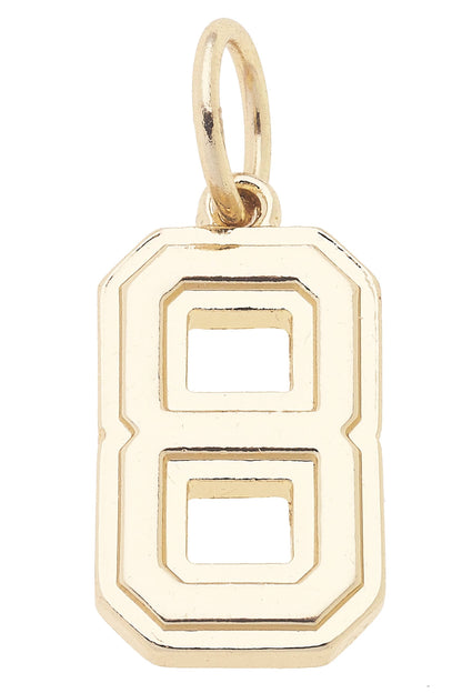 Number Charm in Shiny Gold