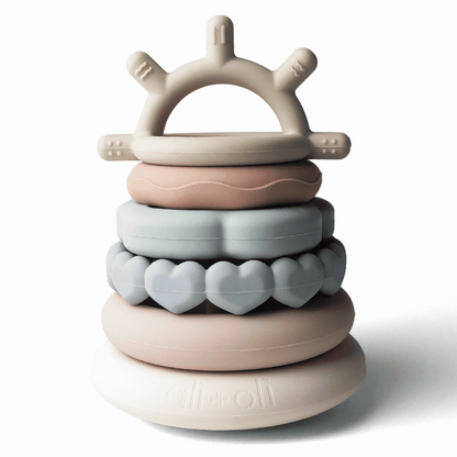 Silicone Stacking Ring Sensory Play Tower