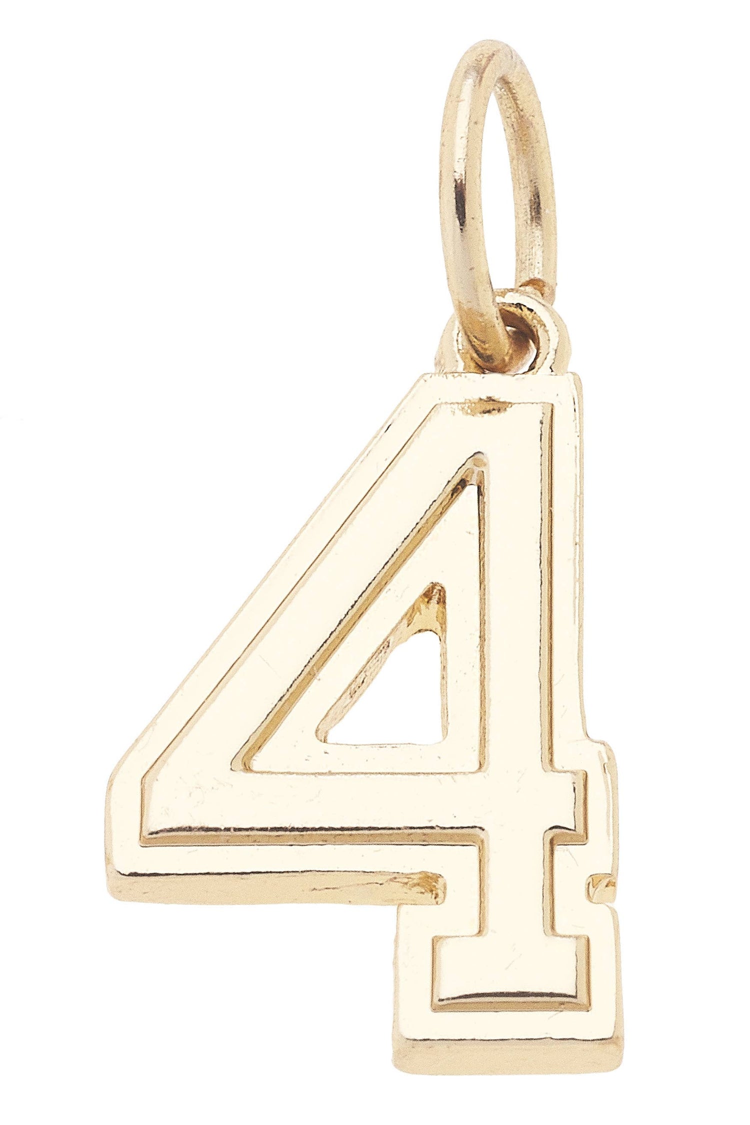 Number Charm in Shiny Gold