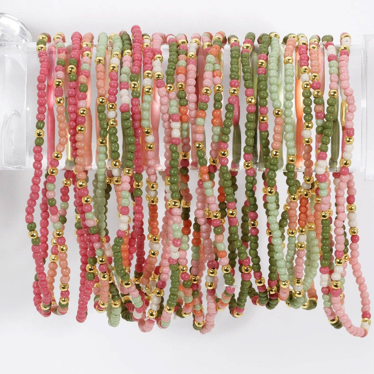 Assorted 2mm Stretch Seed Bead Bracelets