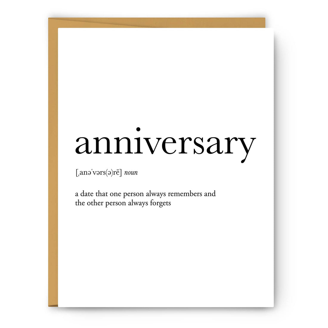 Anniversary Definition - Wedding &amp; Anniversary Card
