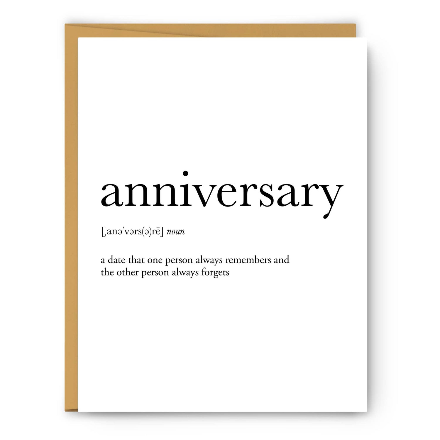 Anniversary Definition - Wedding &amp; Anniversary Card