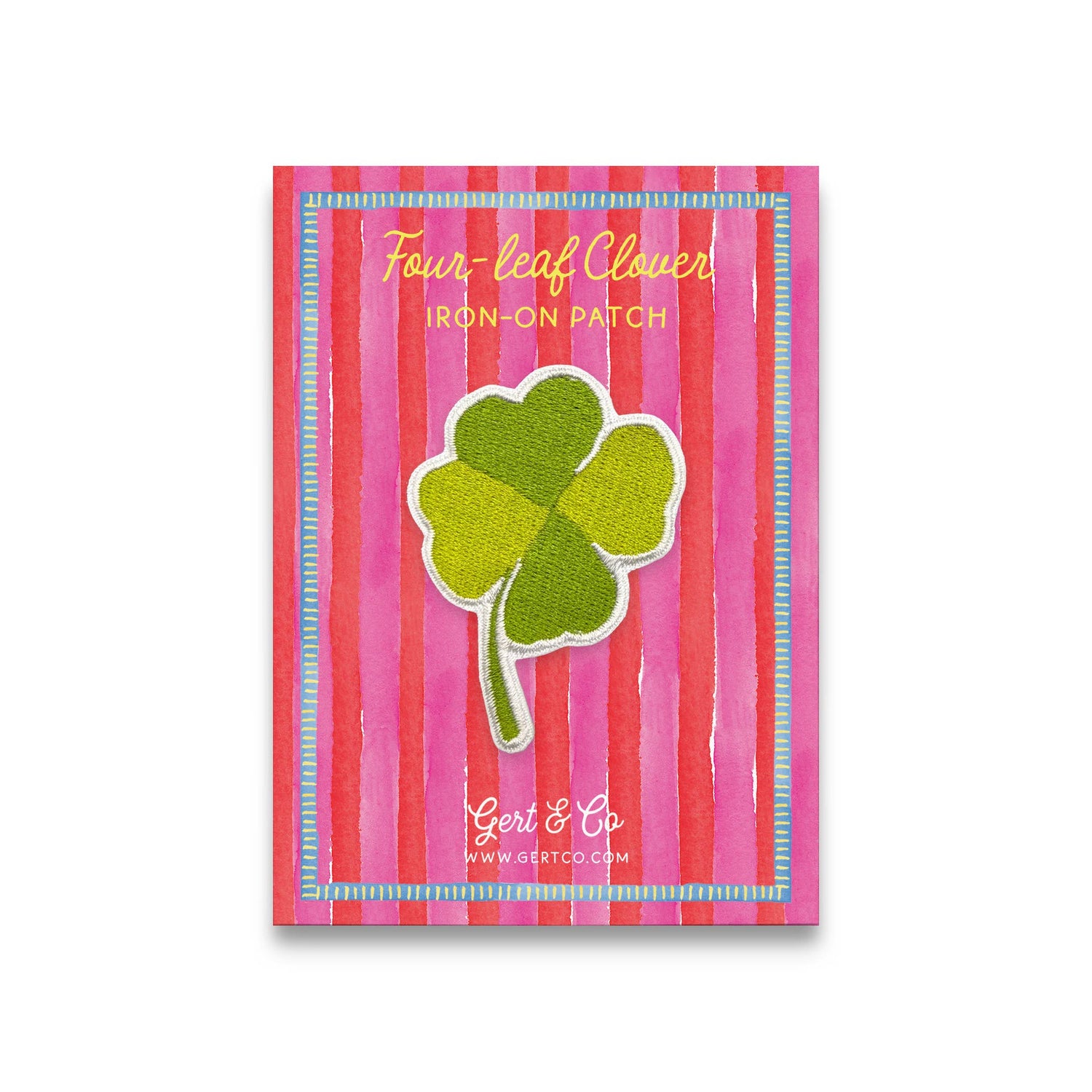 Lucky Four-Leaf Clover Embroidered Iron-On Patch