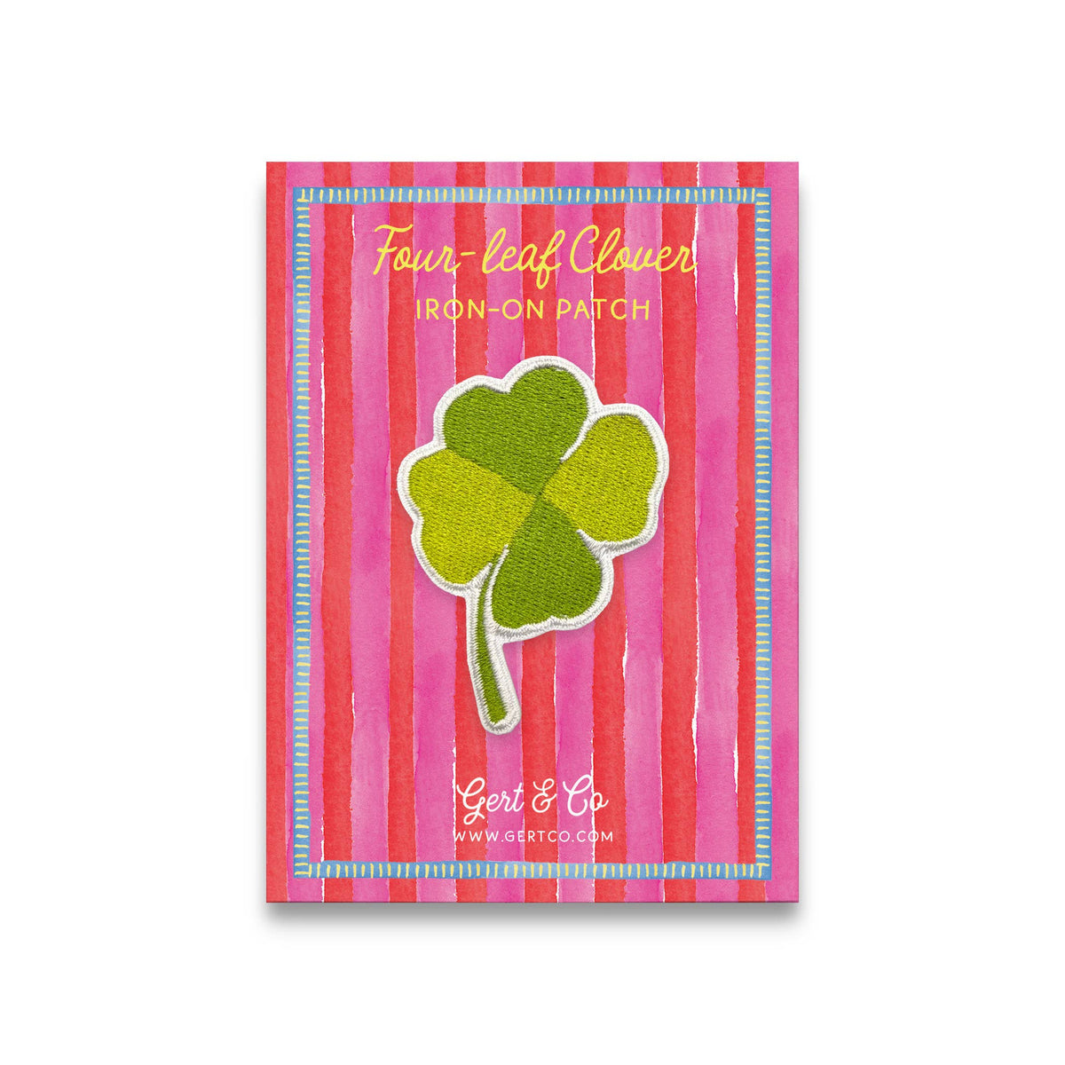Lucky Four-Leaf Clover Embroidered Iron-On Patch