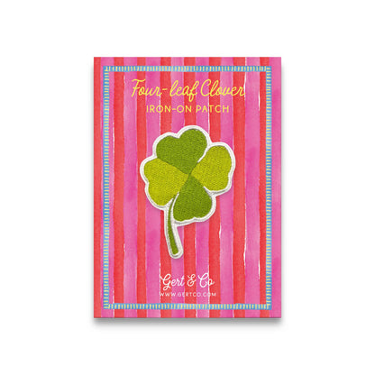 Lucky Four-Leaf Clover Embroidered Iron-On Patch
