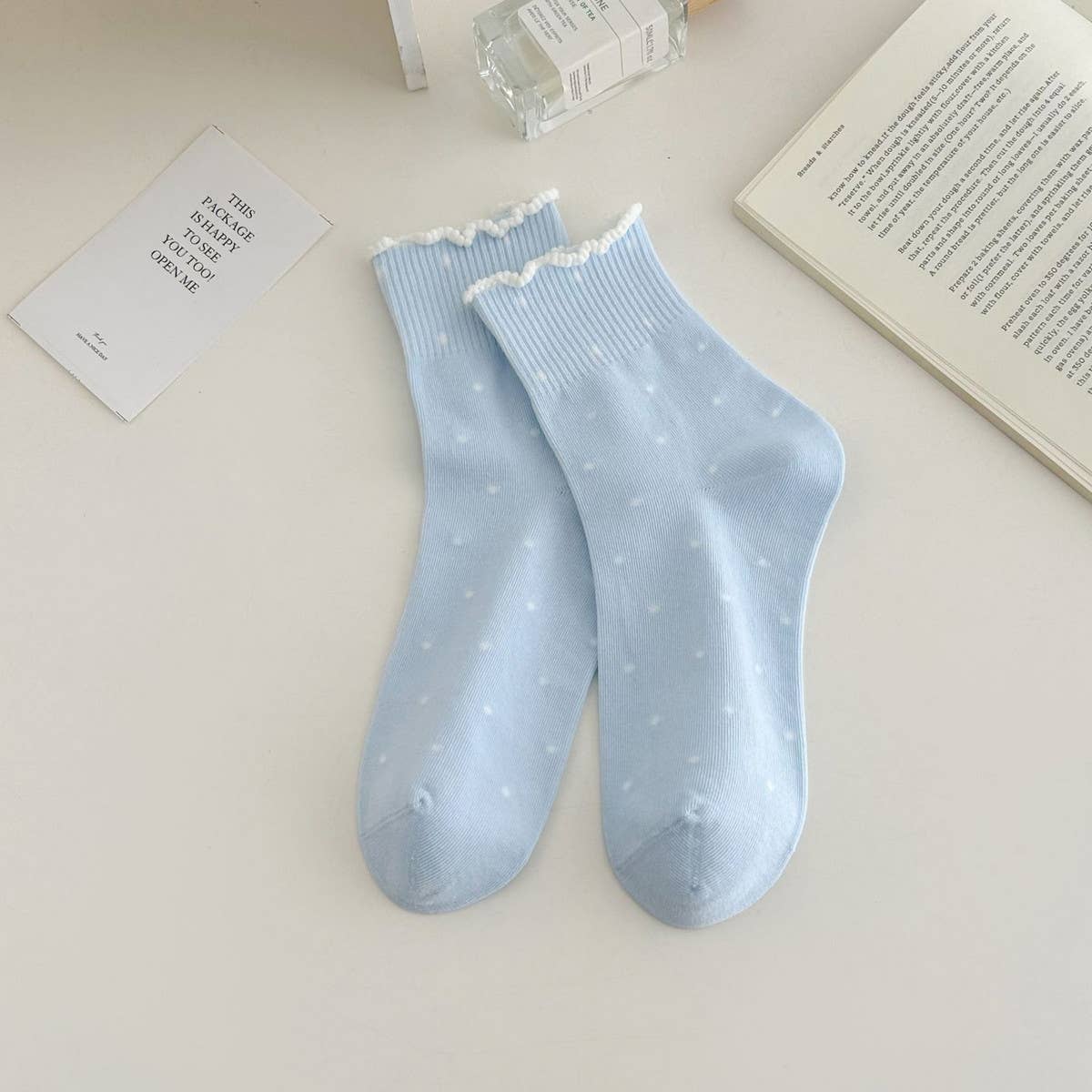 All-Match New Polka Dot Mid-Calf Socks