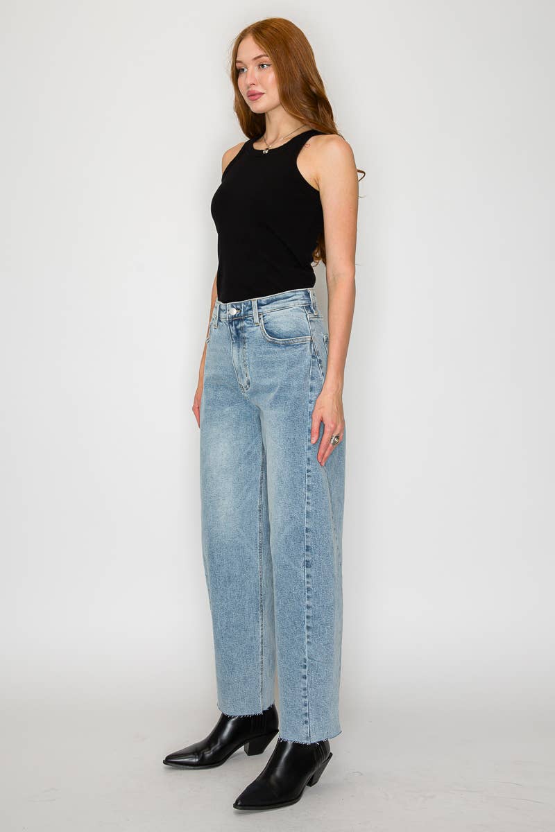 High Rise Barrel Jeans