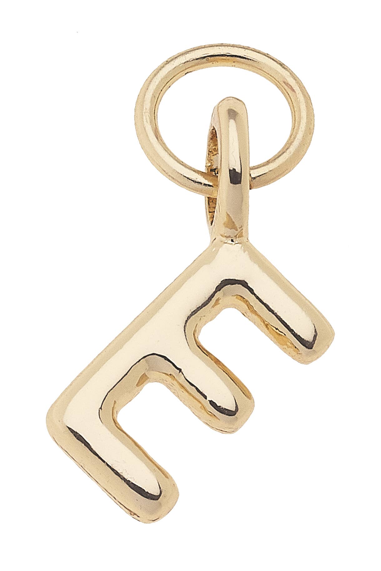 Mini Initial Charm in Shiny Gold