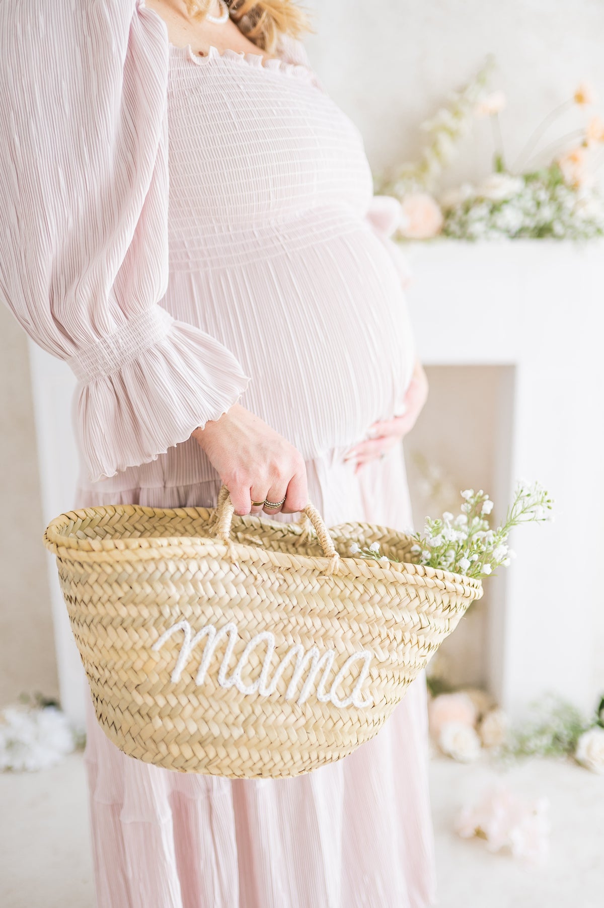 Personalized Mommy &amp; Me Straw Tote Bags