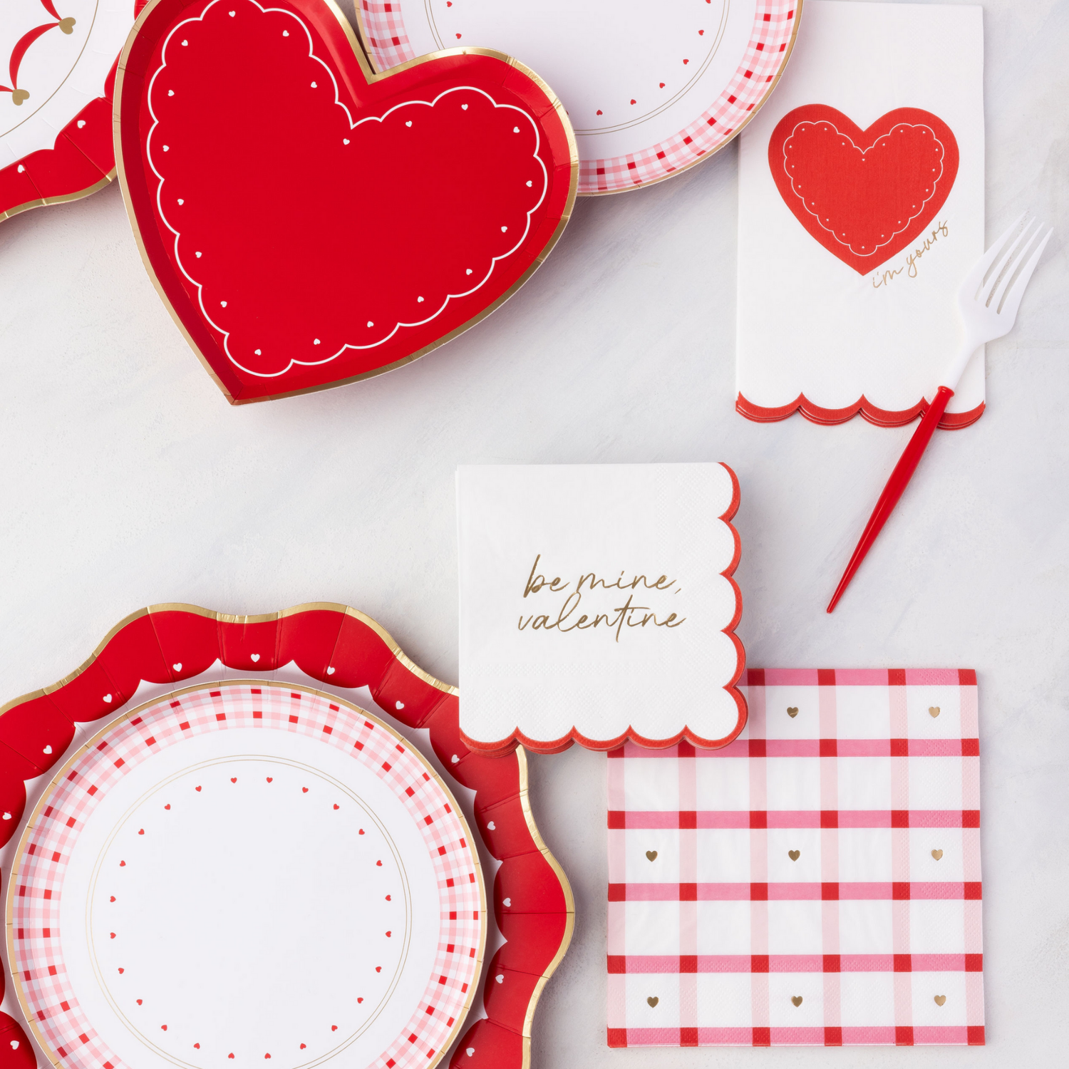 Elegant Valentine Dessert Plates