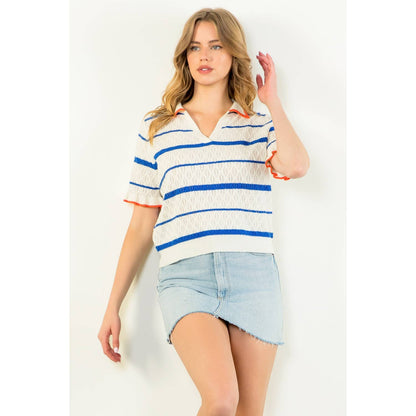 Short Sleeve Textured Knit Top