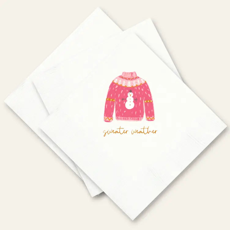 Sweater Weaether Disposable Party Napkins