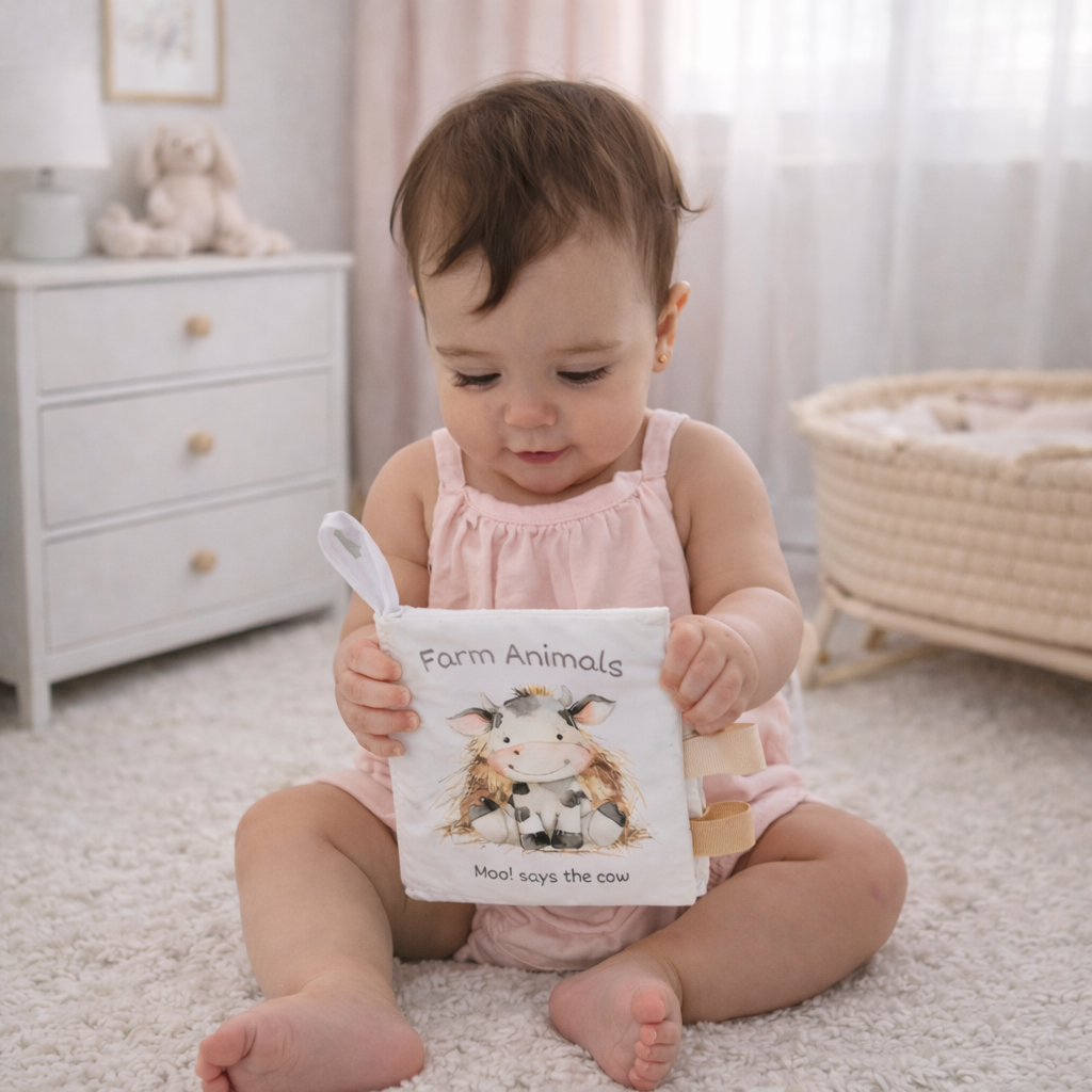Farm Animals Soft Crinkle Baby Book