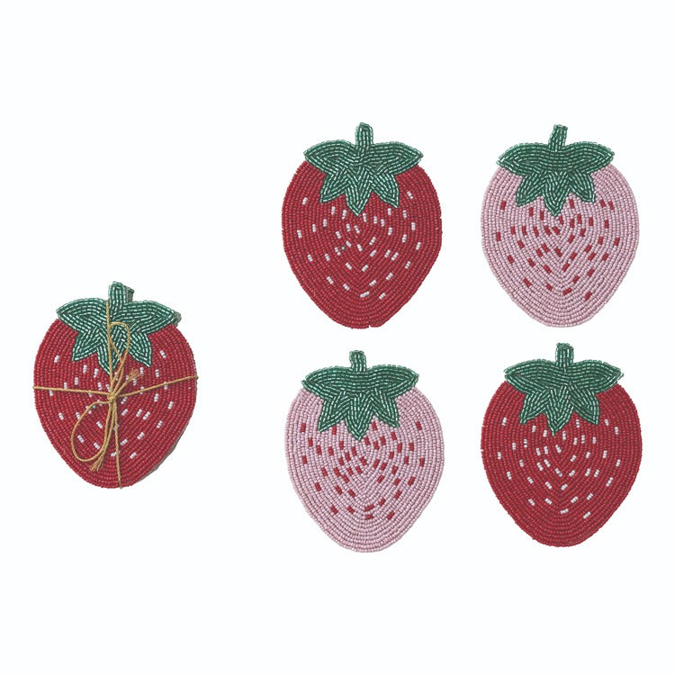 Glass Beaded Cotton Coasters