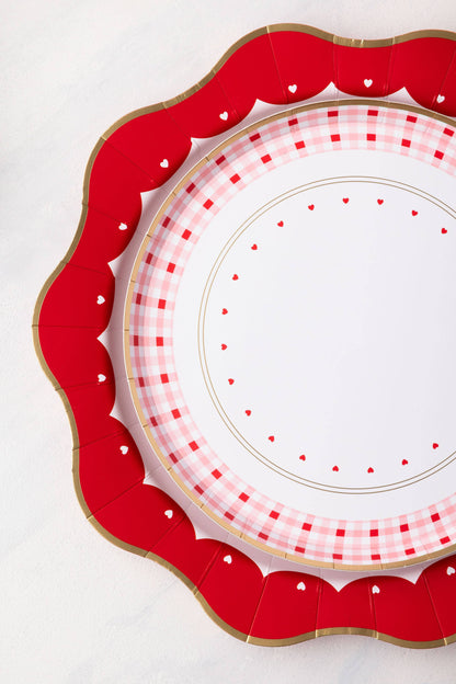 Elegant Valentine Dinner Plates
