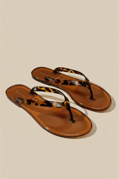 Tortoise jelly thong sandal