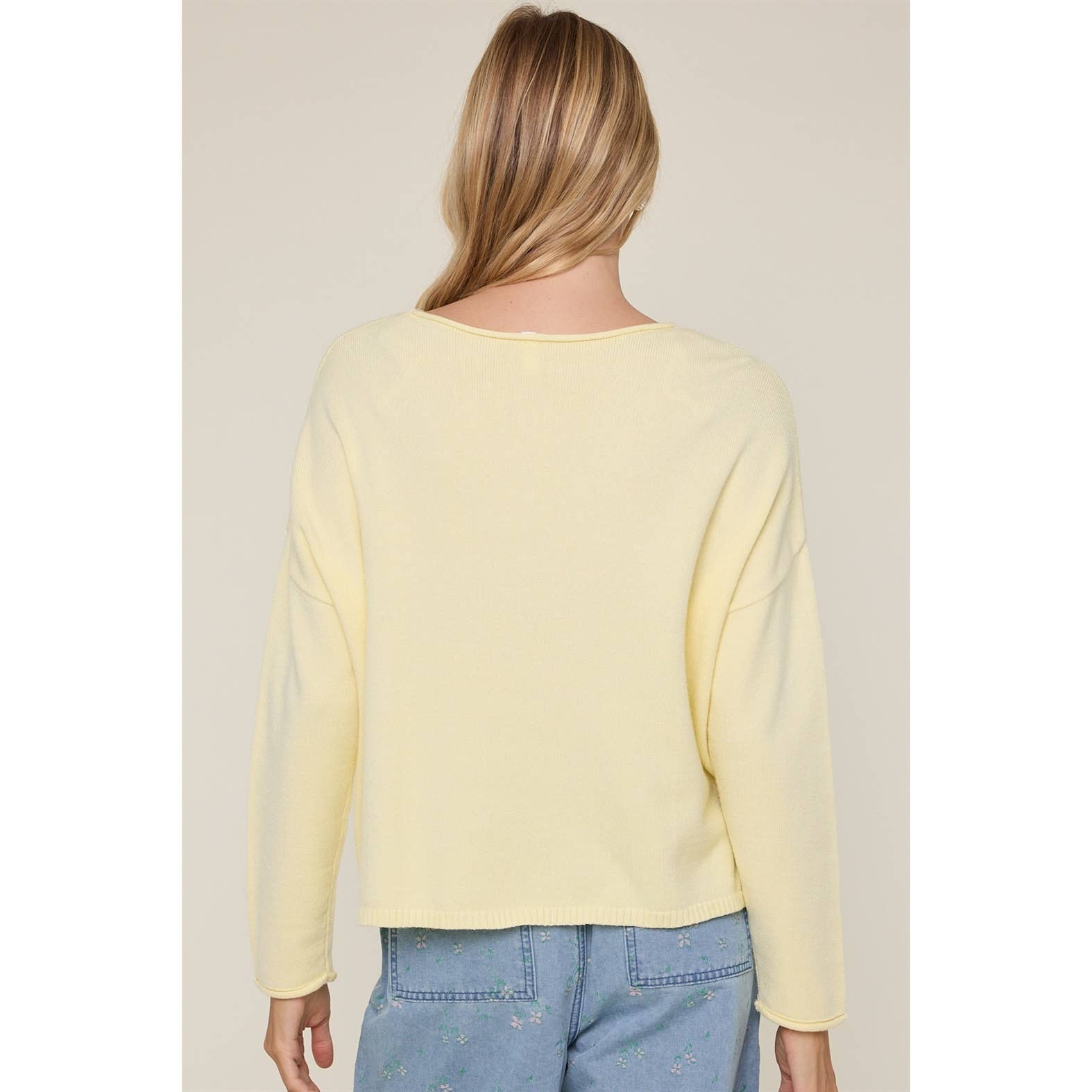 Boat Neck Lightweight Sweater