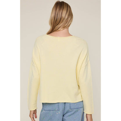Boat Neck Lightweight Sweater