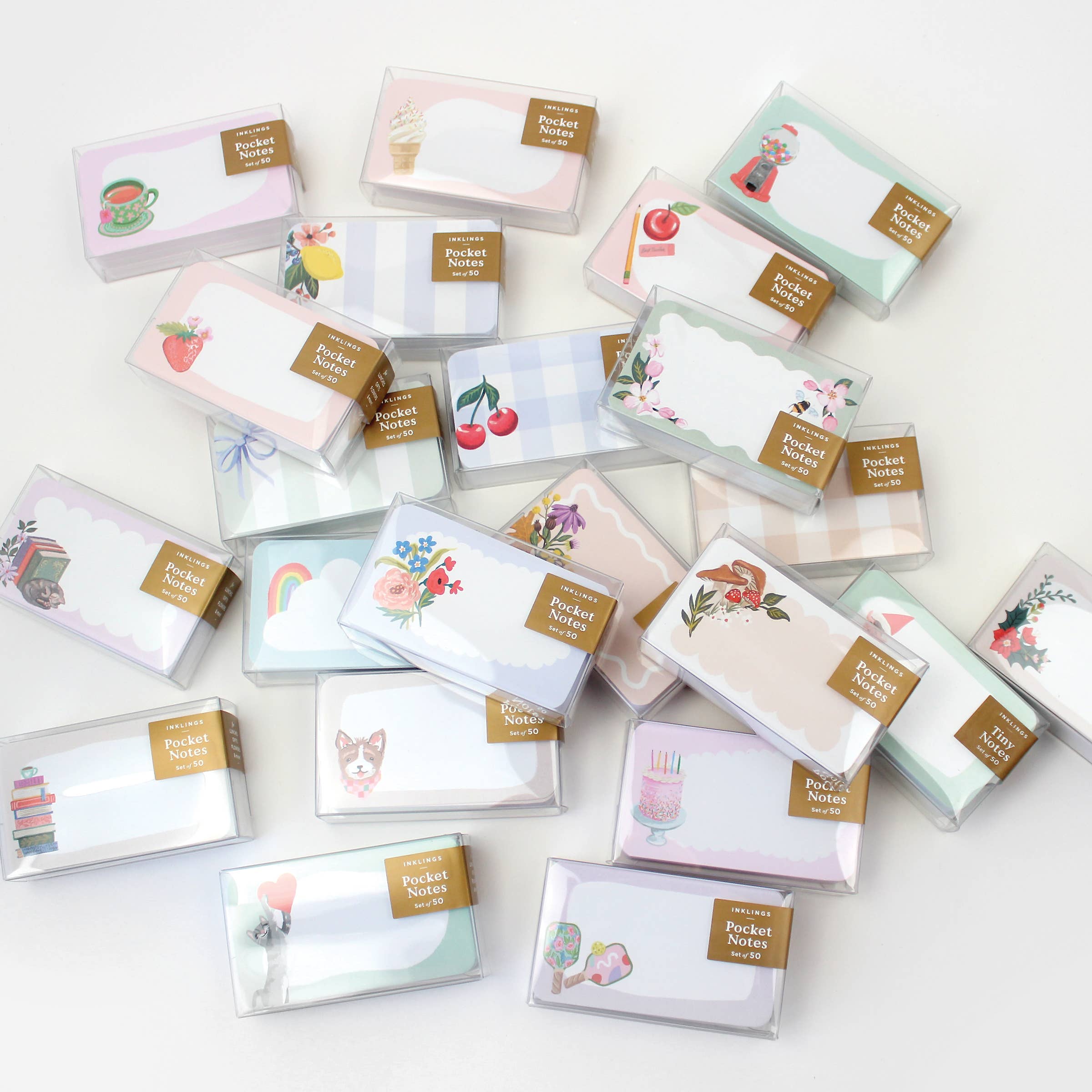 Cherry Gingham Pocket Notes