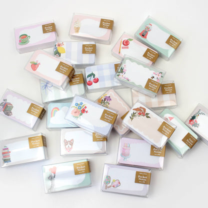 Cherry Gingham Pocket Notes