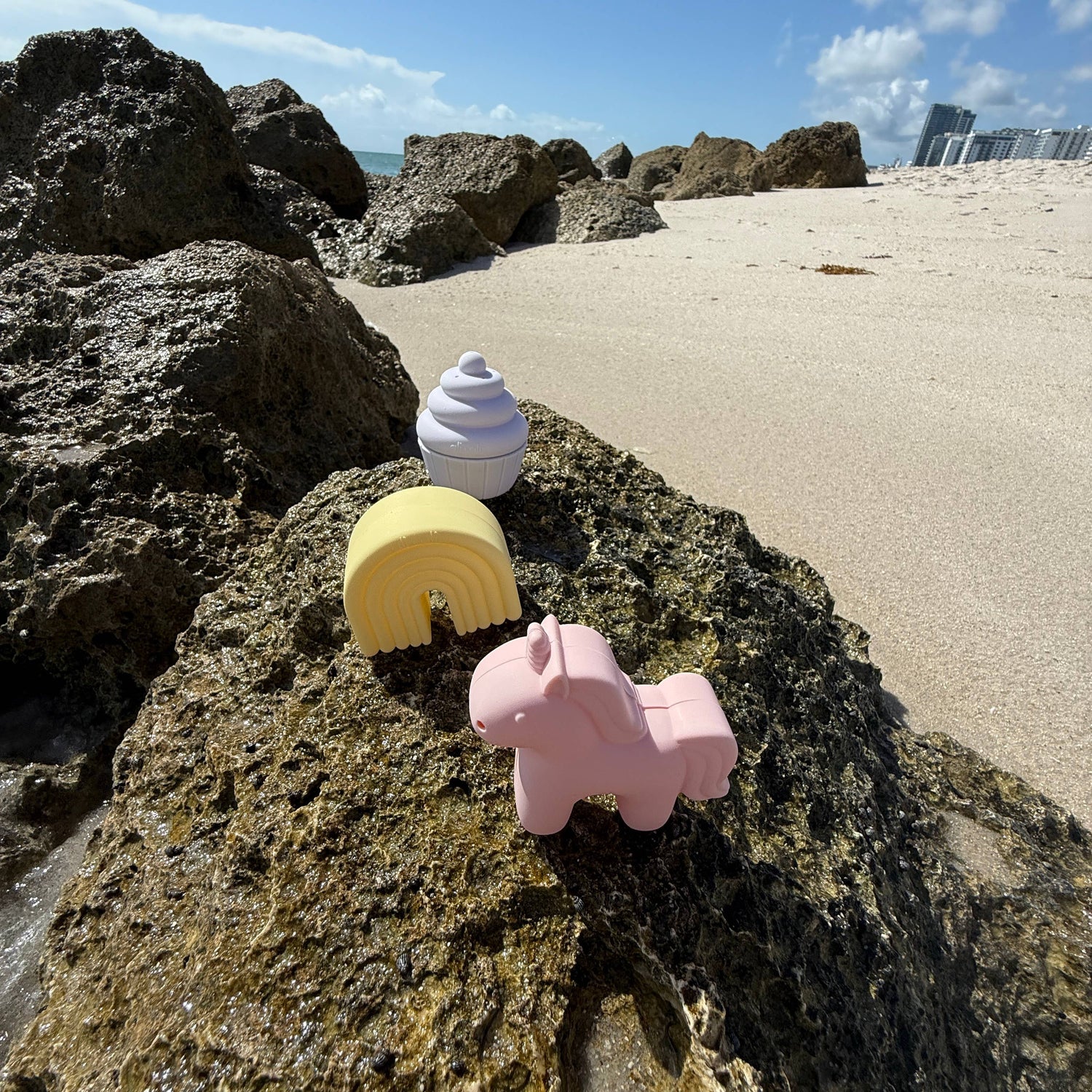 Ali+Oli Squirt Water Bath Toy Set (Unicorn Theme) Mold Free