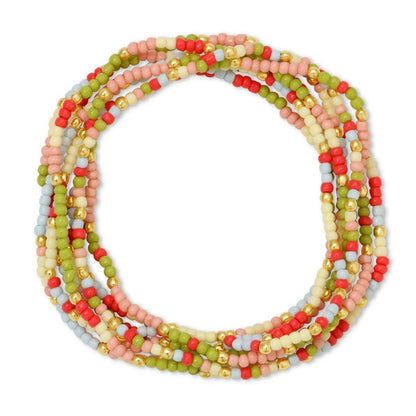 Assorted 2mm Stretch Seed Bead Bracelets