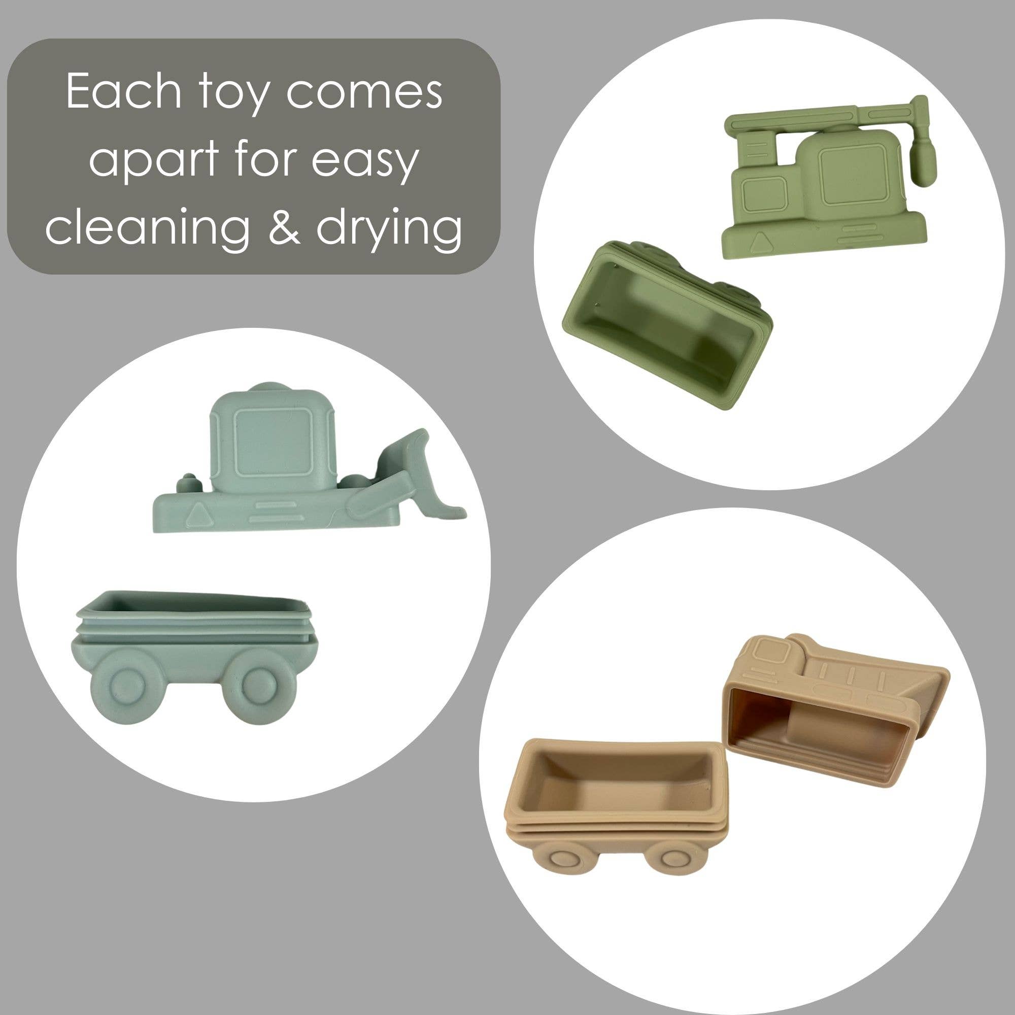 Water Bath Toy Set (Construction) Mold Free