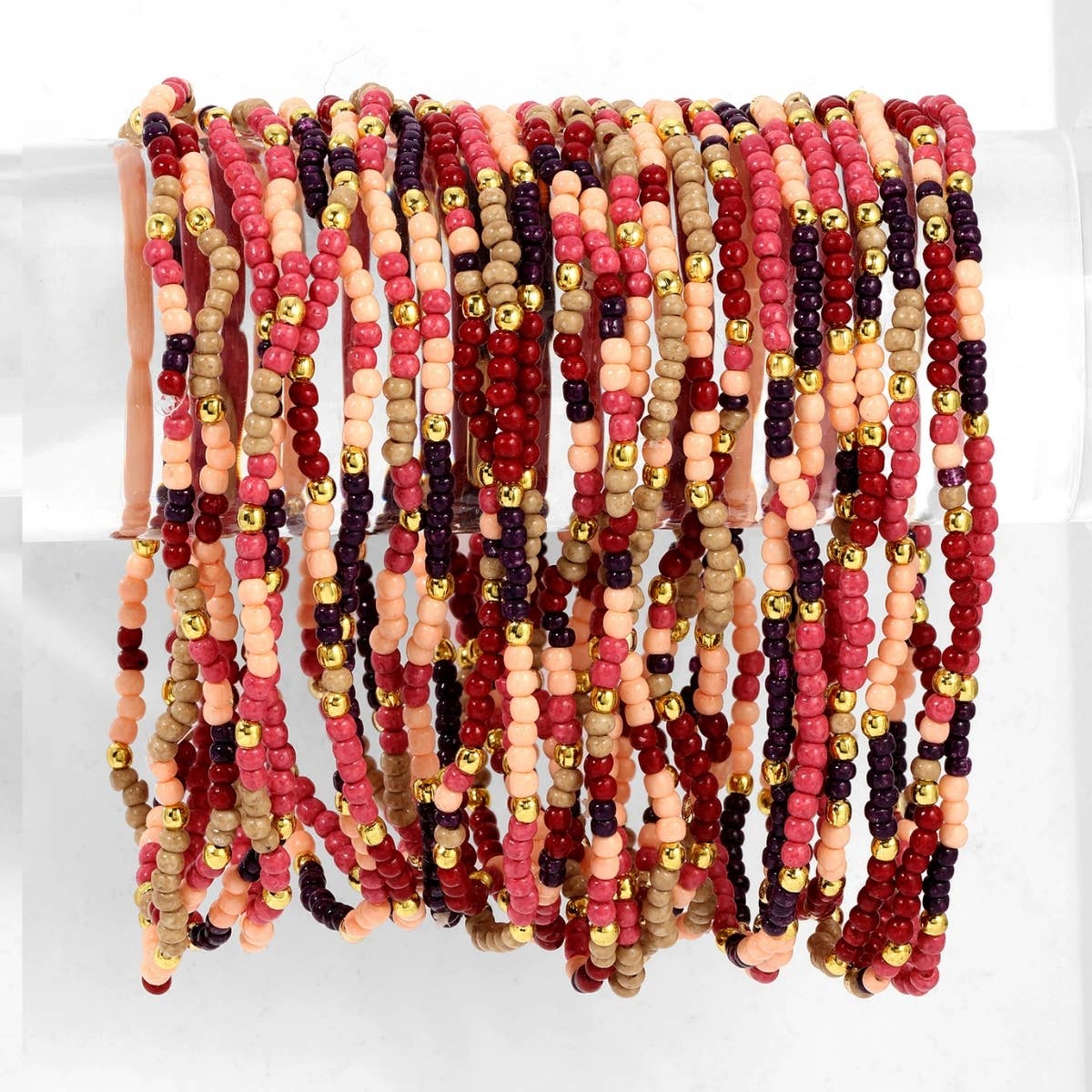 Assorted 2mm Stretch Seed Bead Bracelets