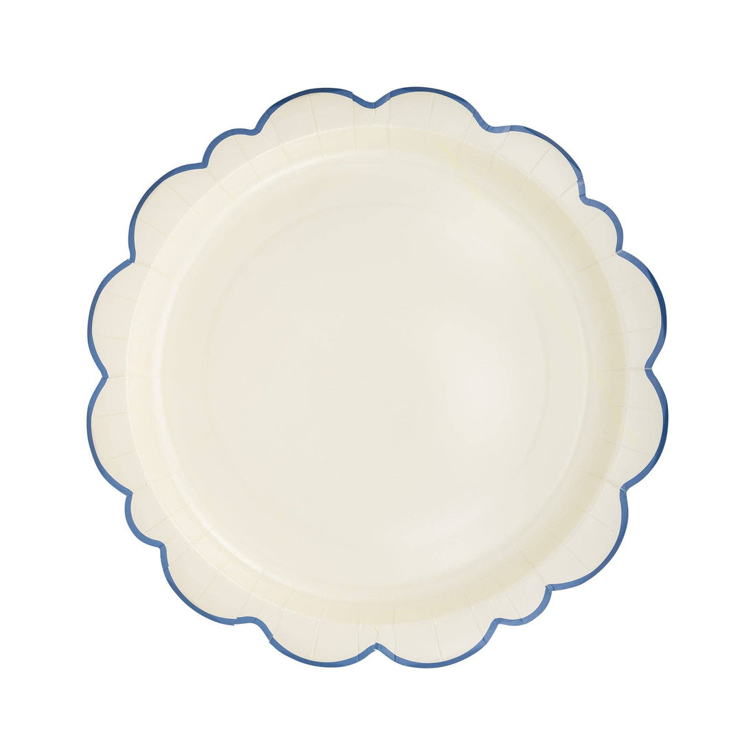 Pembroke Cream with Blue Edge Paper Plate