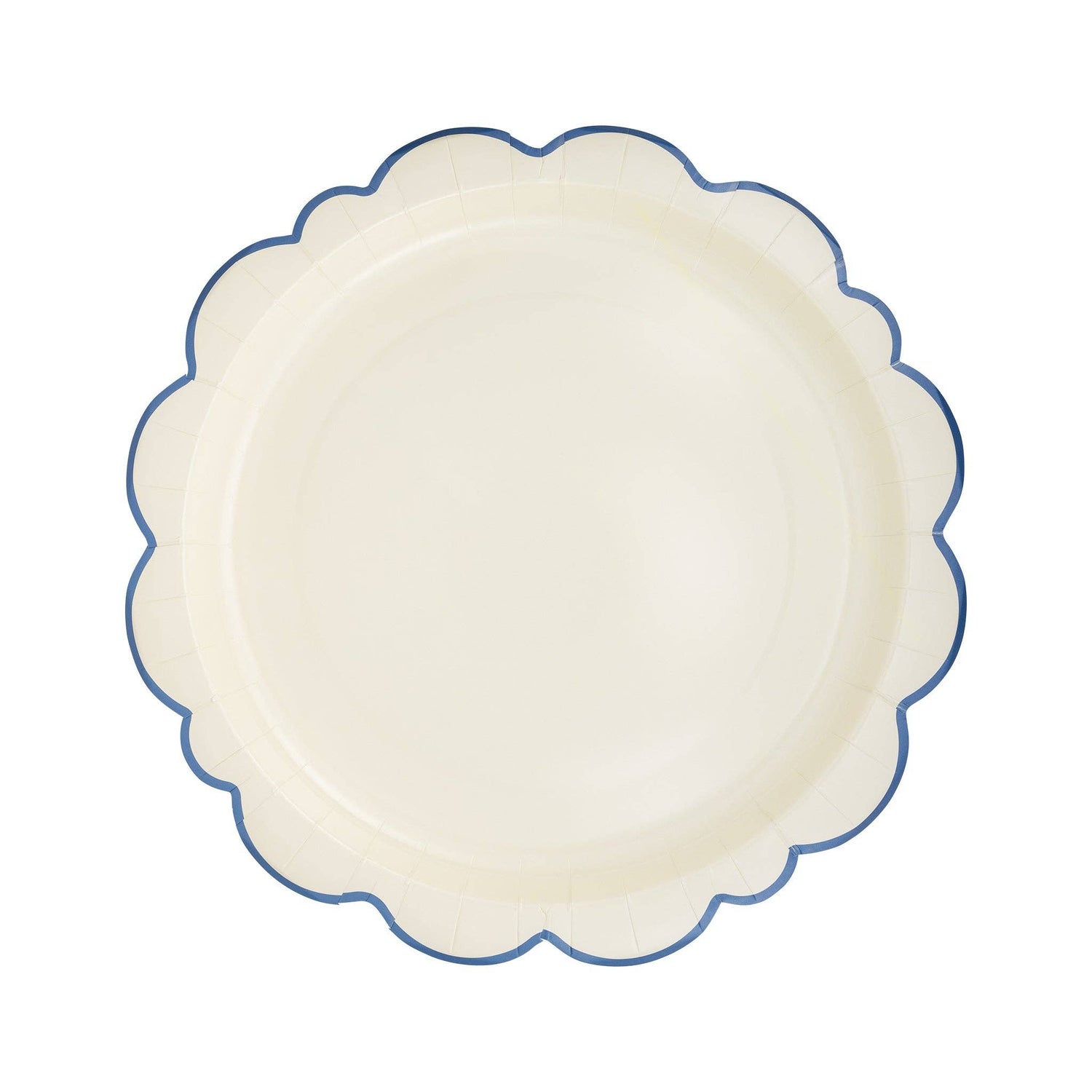 Pembroke Cream with Blue Edge Paper Plate