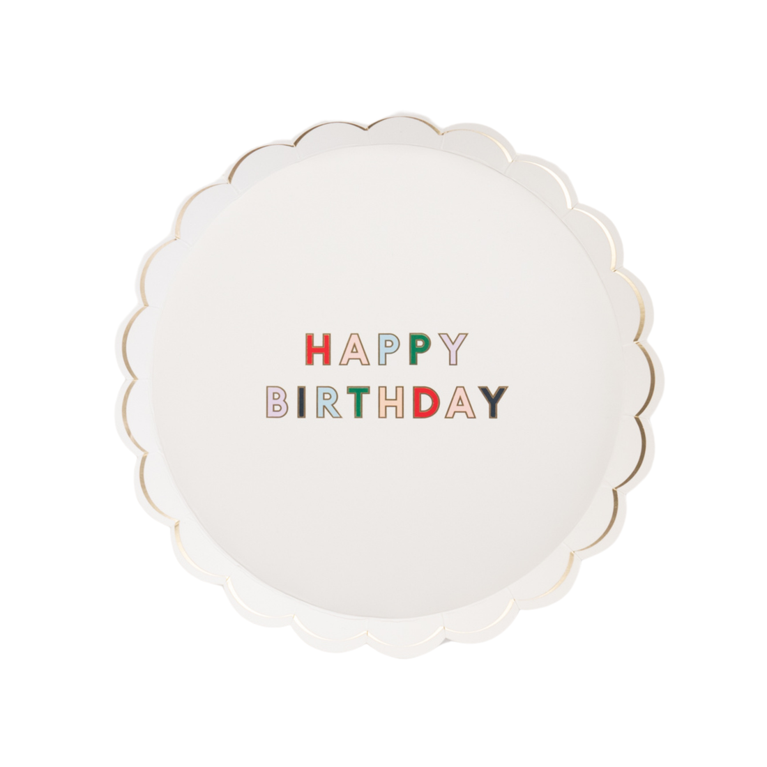 Blanc White Signature Happy Birthday Small Plate