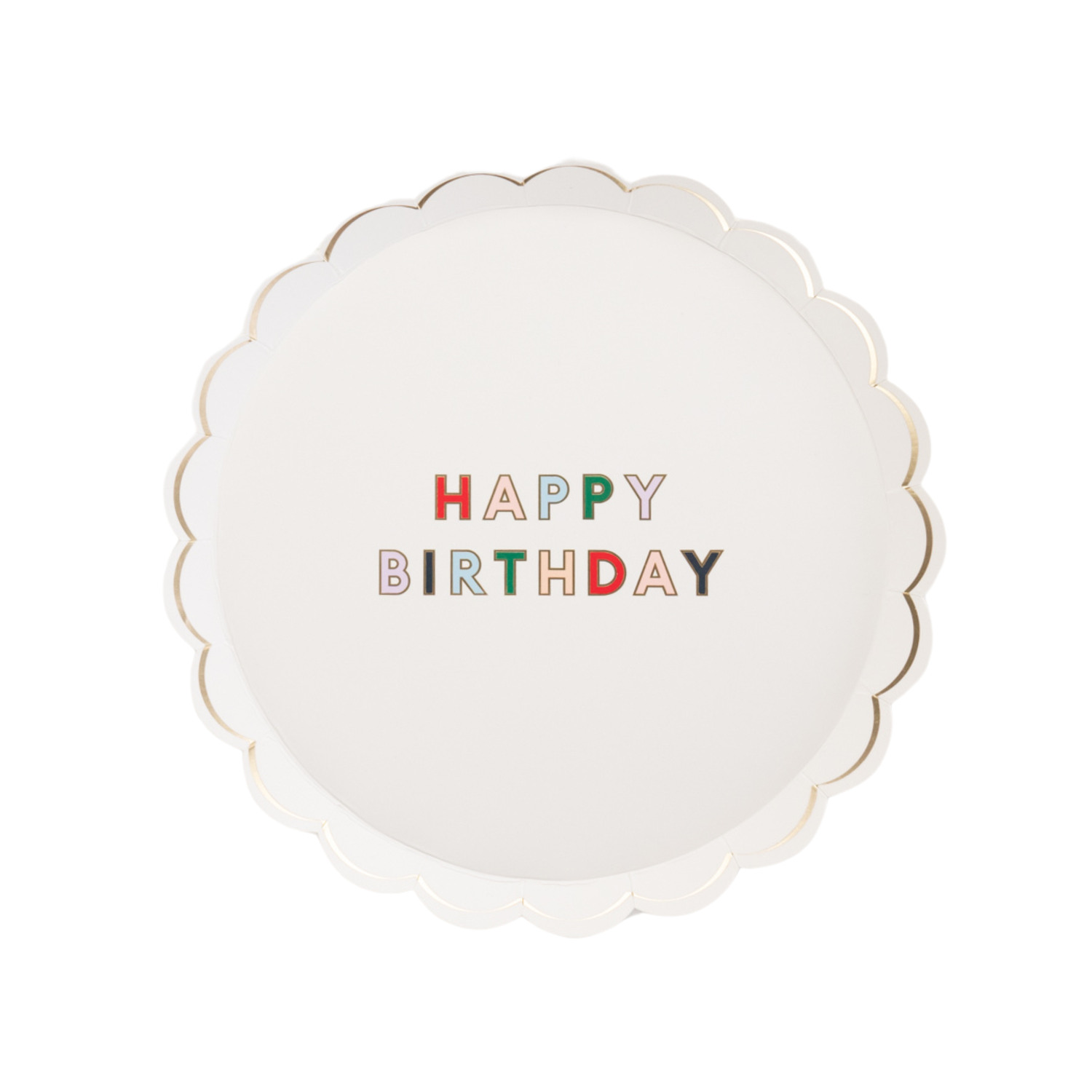 Blanc White Signature Happy Birthday Small Plate