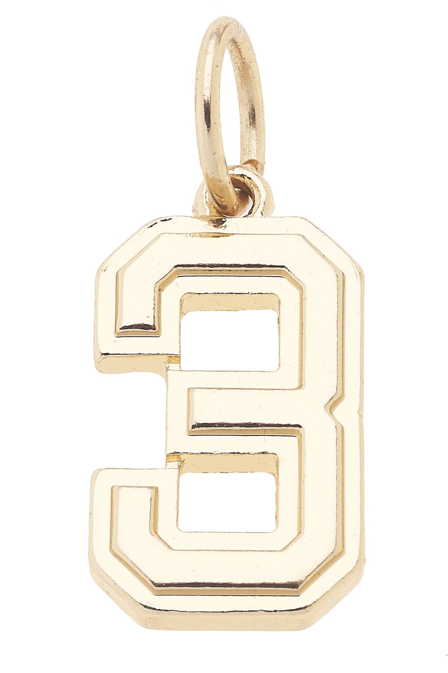 Number Charm in Shiny Gold