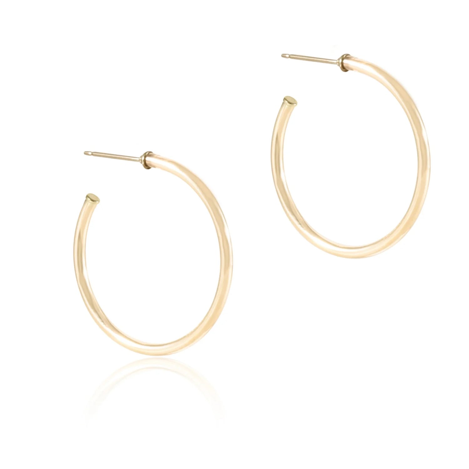 Enewton Round Gold 1.25" Post Hoop - 2mm - Smooth