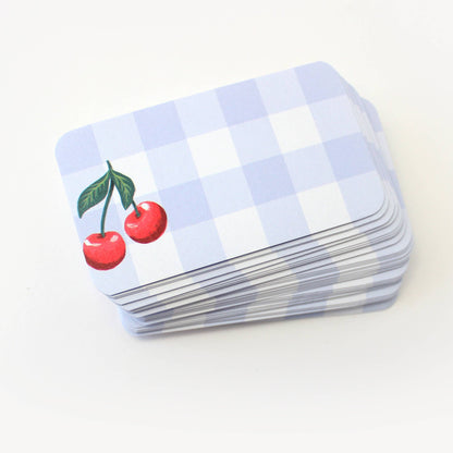 Cherry Gingham Pocket Notes