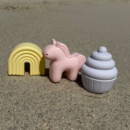 Ali+Oli Squirt Water Bath Toy Set (Unicorn Theme) Mold Free