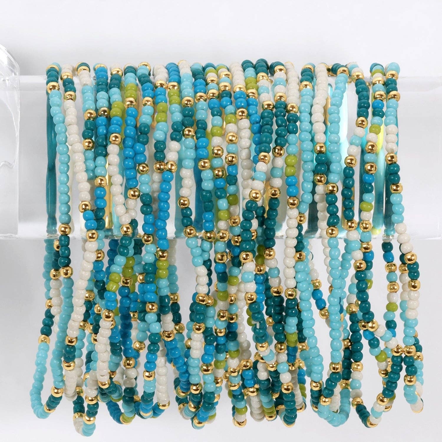 Assorted 2mm Stretch Seed Bead Bracelets