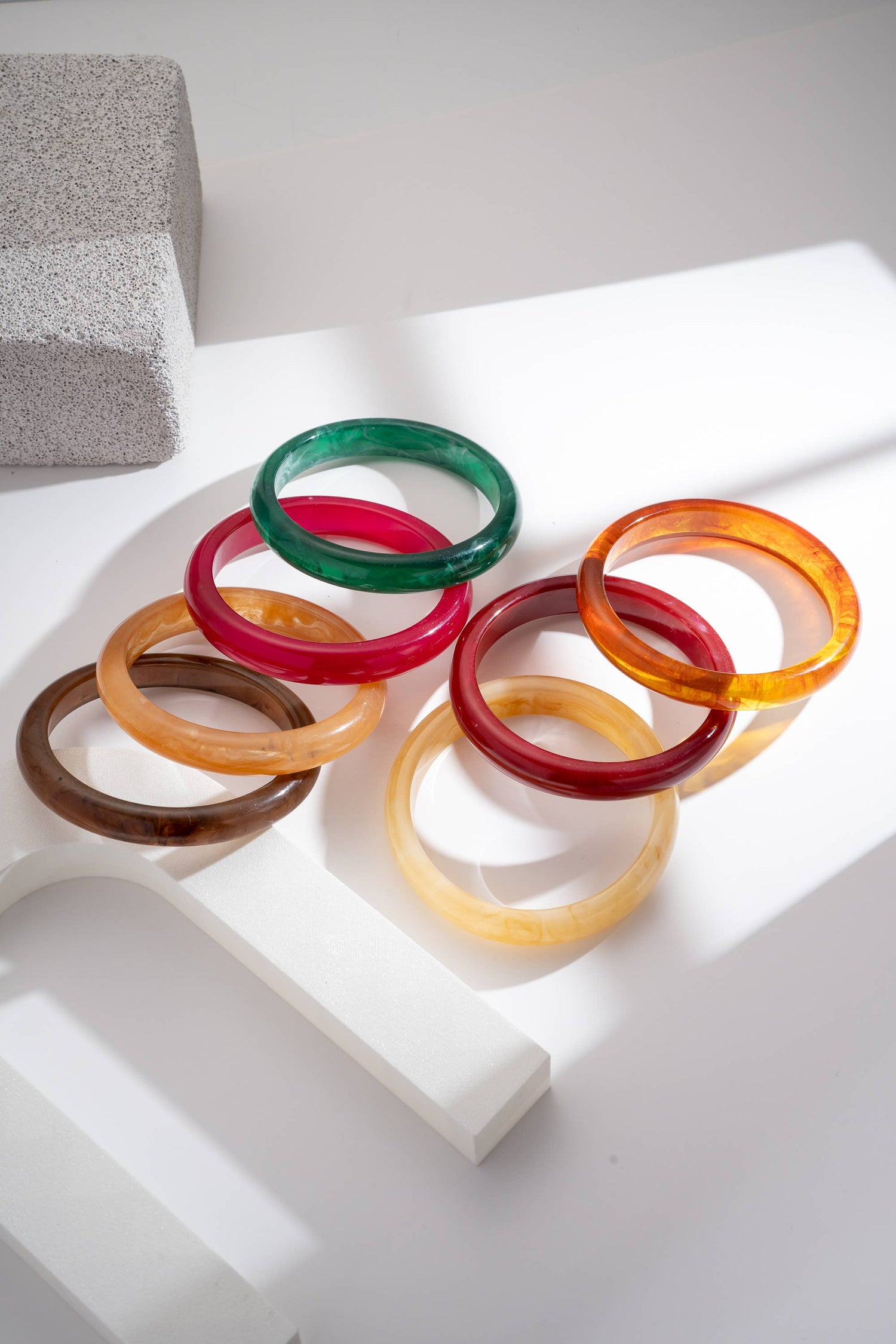 Thin Resin Marble Effect Bangle