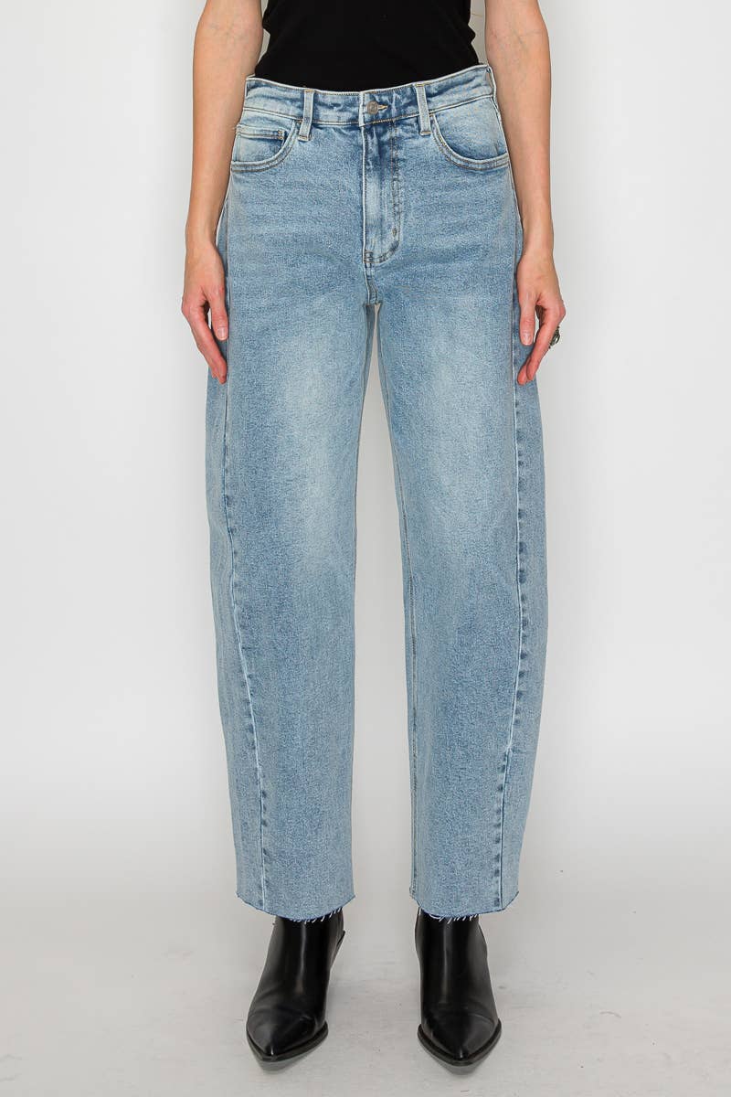 High Rise Barrel Jeans