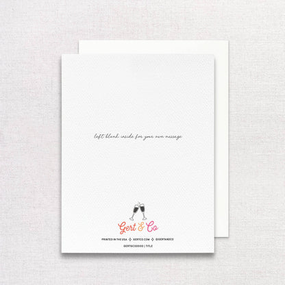 Cheers to the Happy Couple Wedding Greeting Card