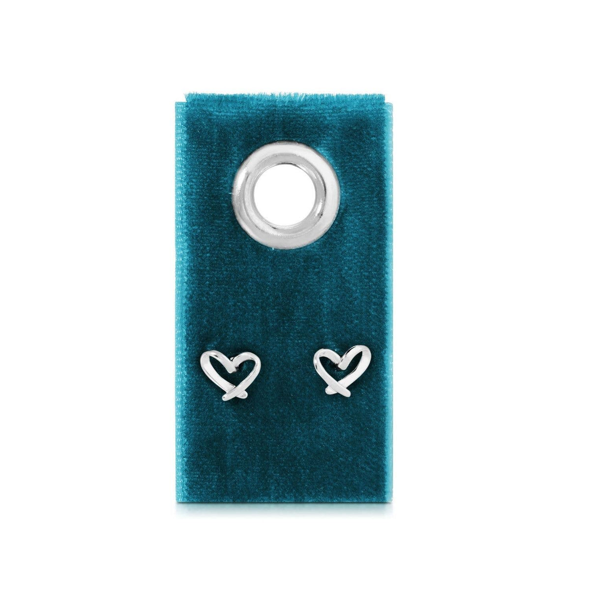Free Form Heart Studs on Velvet Gift Tag