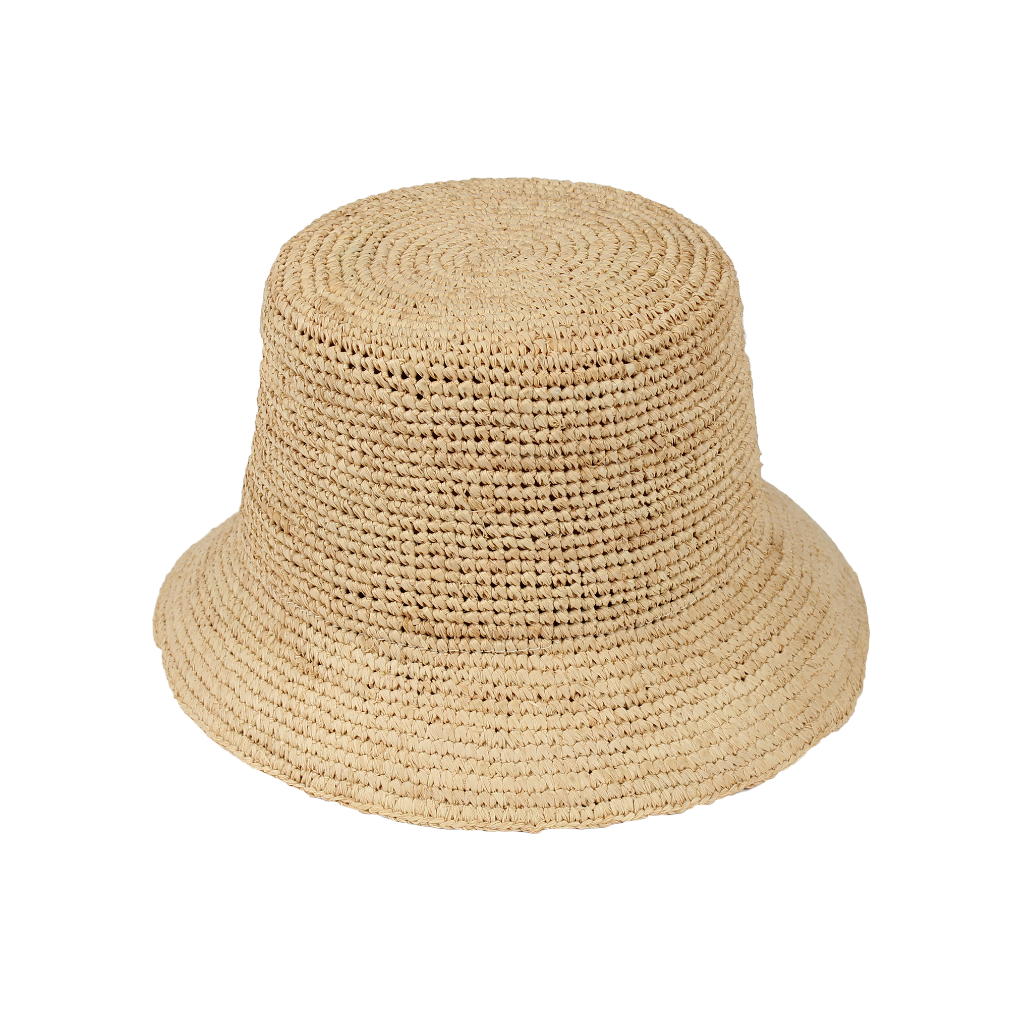 Raffia Crochet Bucket Hat Spring