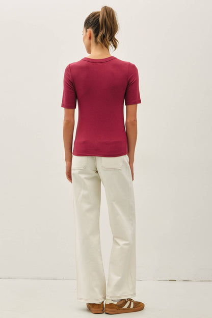 Ultra Soft Basic Short Sleeve Top