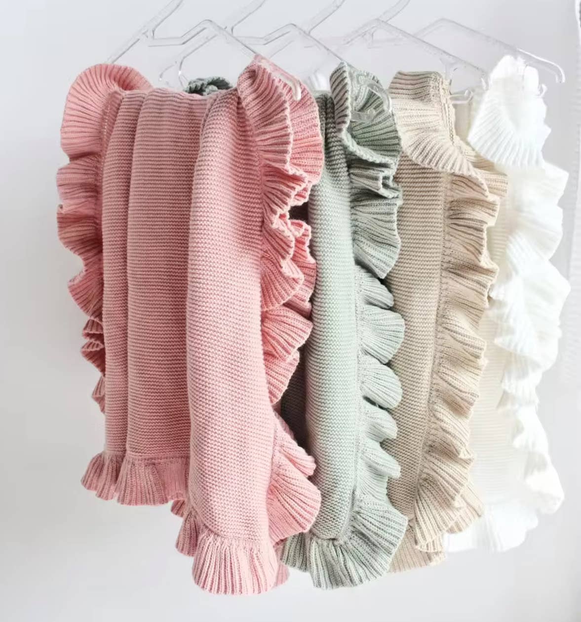 Ruffle Edge Baby Quilt Blanket