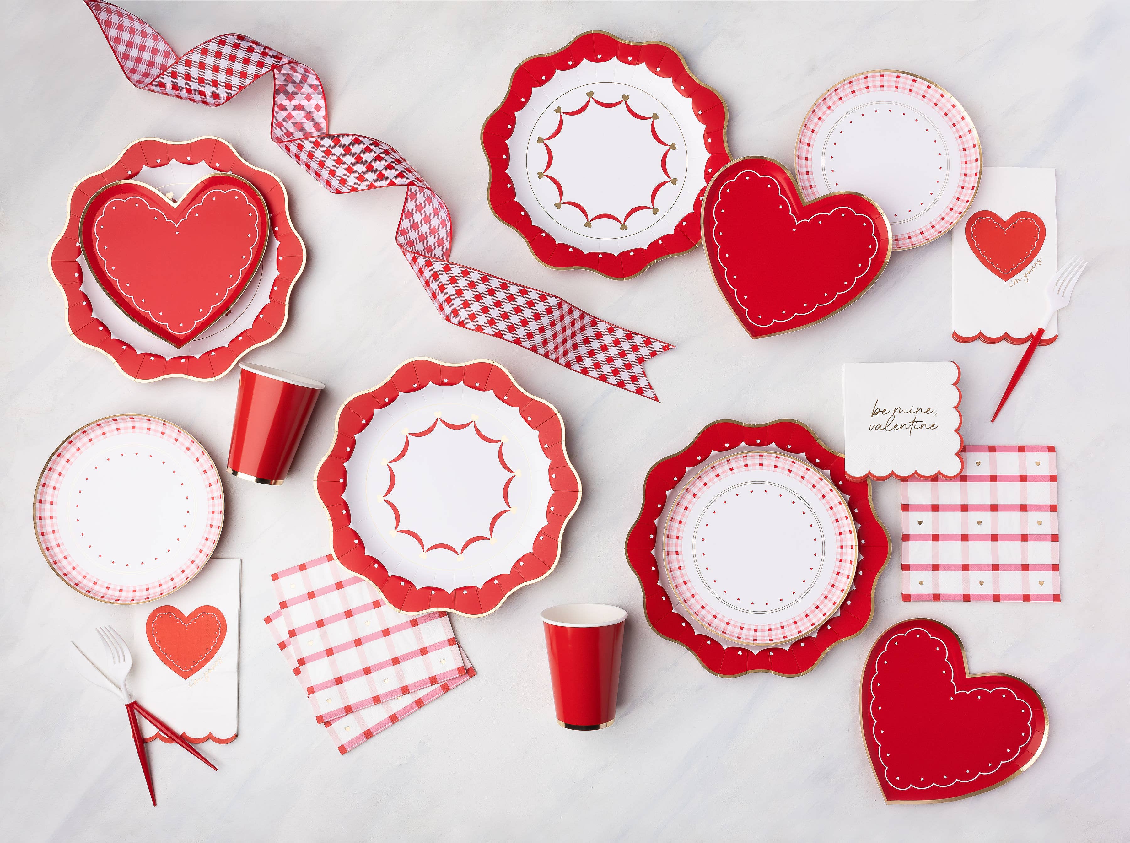 Valentine Plaid Dinner Napkins