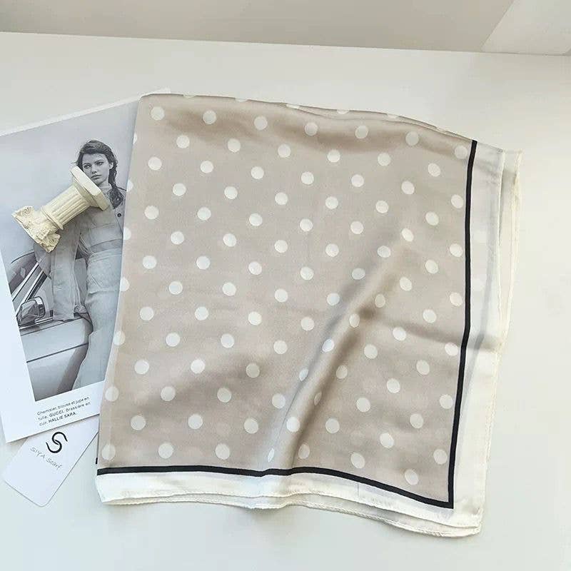 Polka Dot Silk-Touch Scarf