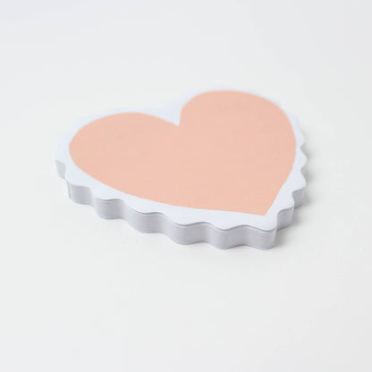 Sticky Notes - Scalloped Heart